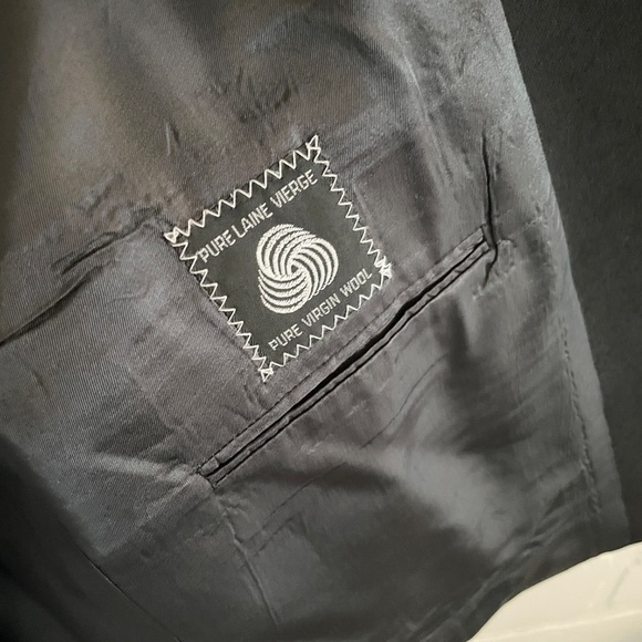 Vintage Eaton Men’s Blazer Wool Black Gold Buttons Single breasted Sz 44L - Picture 11 of 14